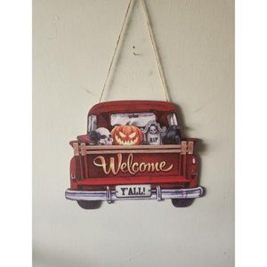 Interchangeable Welcome Sign Truck Decor Hanging Sign Farmhouse Season